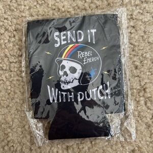 Black Skull Helmet Koozie